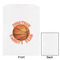 Basketball White Treat Bag - Front & Back View