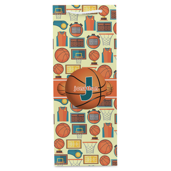 Basketball Wine Gift Bag - Matte - Front