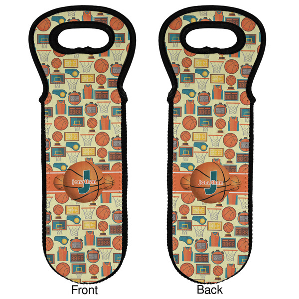 Basketball Wine Tote Front & Back