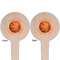 Basketball Wooden 4" Food Pick - Round - Double Sided - Front & Back
