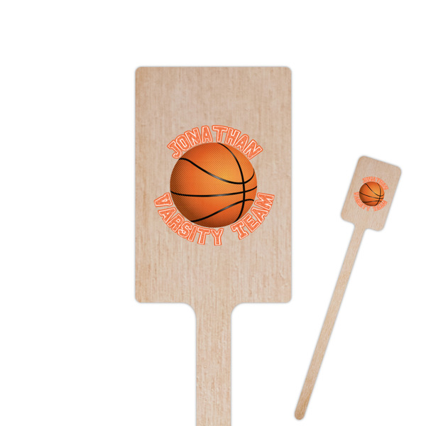 Custom Basketball Rectangle Wooden Stir Sticks (Personalized)