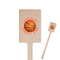 Basketball Wooden 6.25" Stir Stick - Rectangular - Closeup