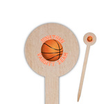 Basketball Round Wooden Food Picks (Personalized)