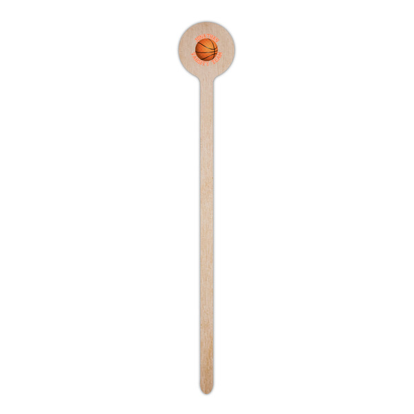 Basketball Wooden 6" Stir Stick - Round - Single Stick