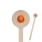 Basketball Wooden 7.5" Stir Stick - Round - Closeup