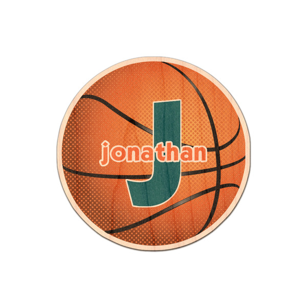 Custom Basketball Genuine Maple or Cherry Wood Sticker (Personalized)