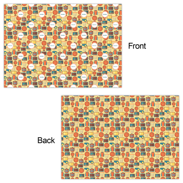 Basketball Wrapping Paper Sheet - Double Sided - Front & Back