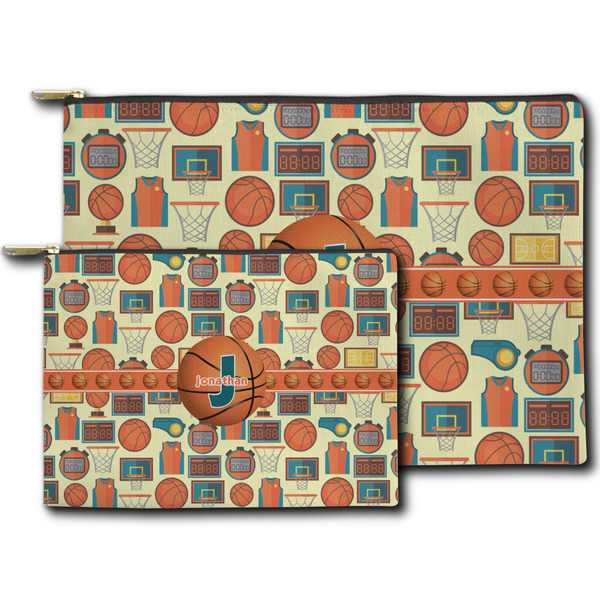 Basketball Zippered Pouches - Size Comparison