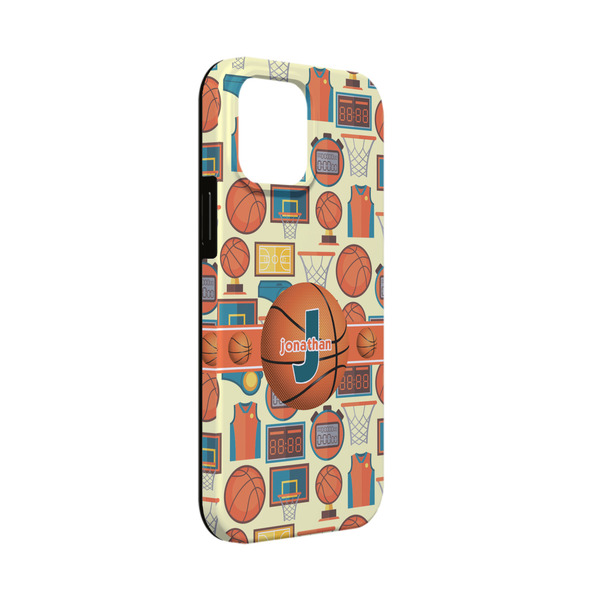 Custom Basketball iPhone Case - Rubber Lined - iPhone 13 Mini (Personalized)