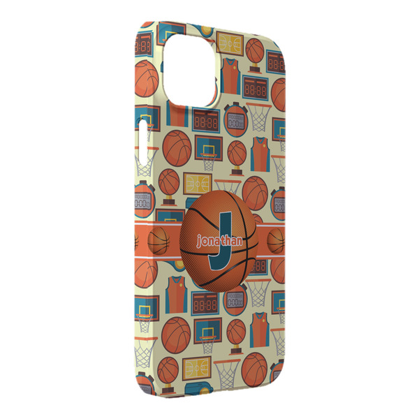 Custom Basketball iPhone Case - Plastic - iPhone 14 Plus (Personalized)