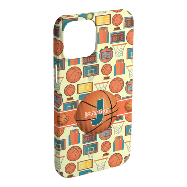 Custom Basketball iPhone Case - Plastic - iPhone 15 Plus (Personalized)