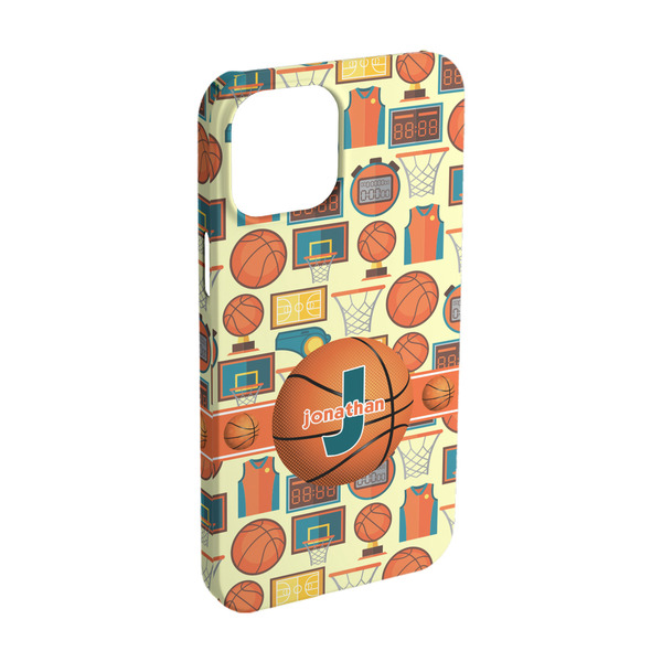 Custom Basketball iPhone Case - Plastic - iPhone 15 Pro (Personalized)