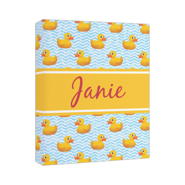 Custom Rubber Duckie Canvas Print - 11x14 (Personalized)