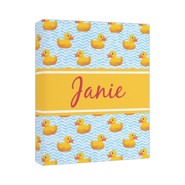 Custom Rubber Duckie Canvas Print - 11x14 (Personalized)