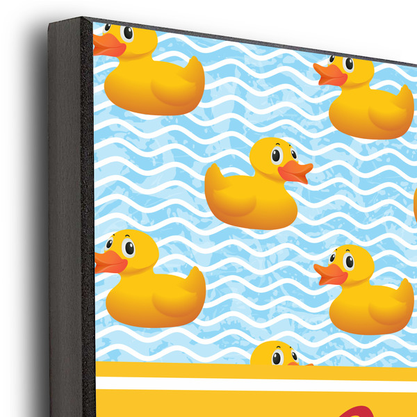 Rubber Duckie 11x14 Wood Print - Closeup