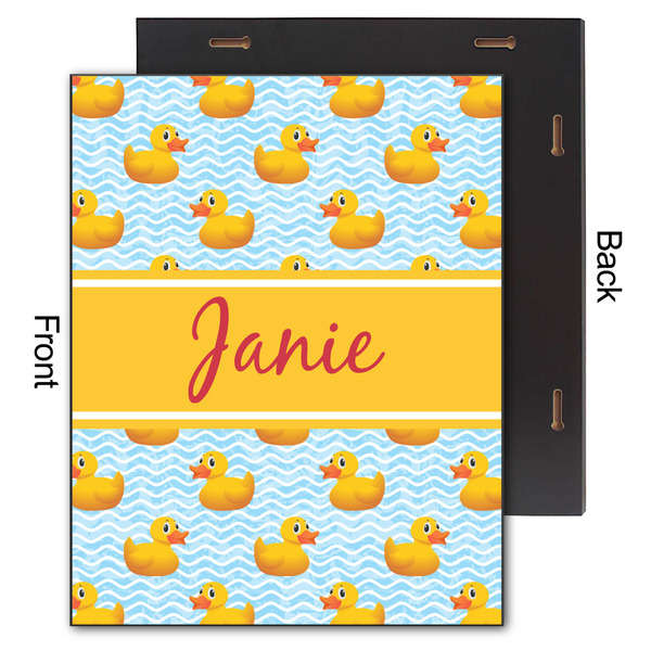 Rubber Duckie 11x14 Wood Print - Front & Back View