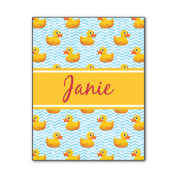 Rubber Duckie Wood Print - 11x14 (Personalized)