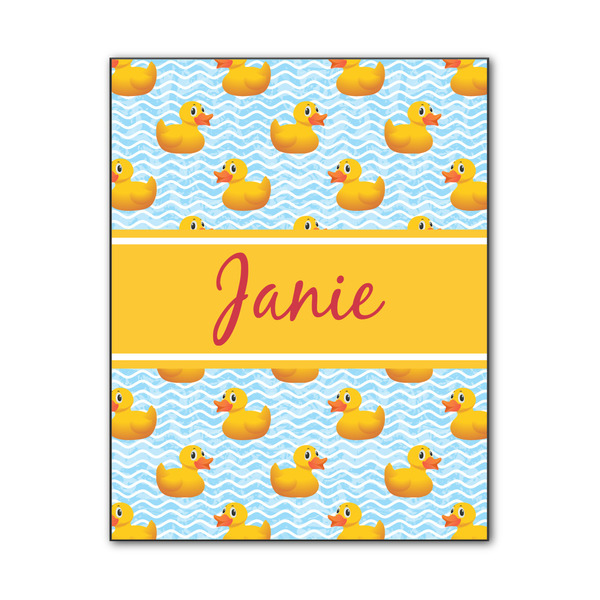 Custom Rubber Duckie Wood Print - 11x14 (Personalized)