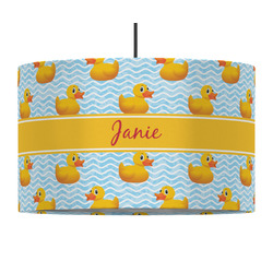 Rubber Duckie 12" Drum Pendant Lamp - Fabric (Personalized)