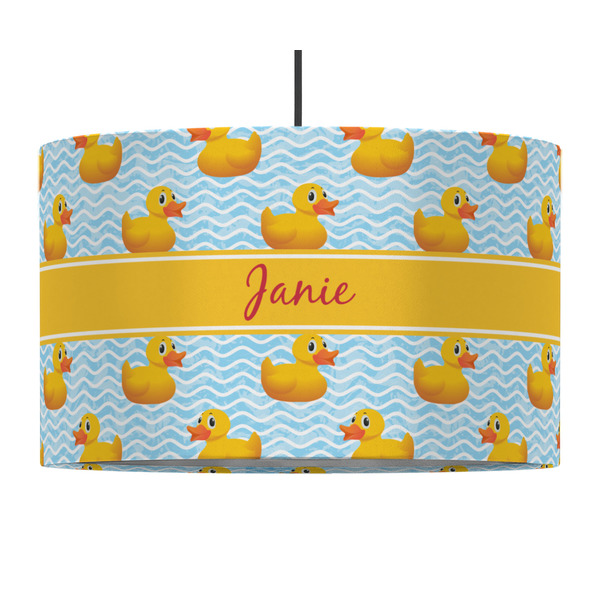 Custom Rubber Duckie 12" Drum Pendant Lamp - Fabric (Personalized)
