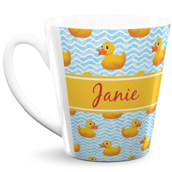 Rubber Duckie 12 Oz Latte Mug (Personalized)