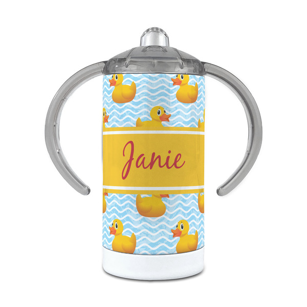 Custom Rubber Duckie 12 oz Stainless Steel Sippy Cup (Personalized)