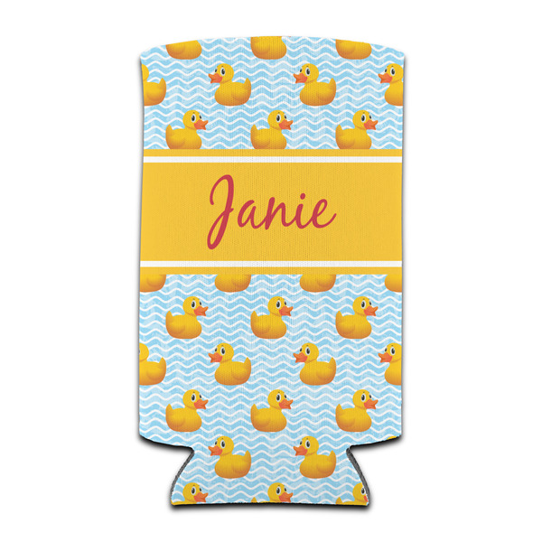 Custom Rubber Duckie Can Cooler (tall 12 oz) (Personalized)