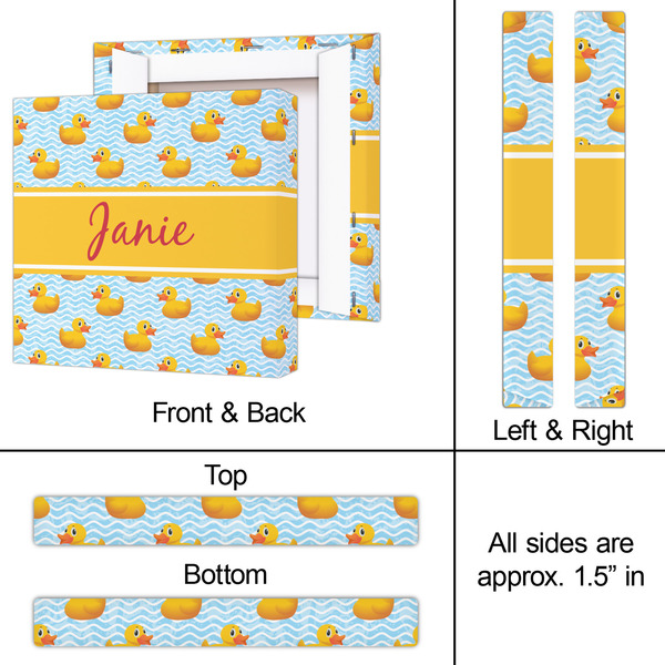 Rubber Duckie 12x12 - Canvas Print - Approval