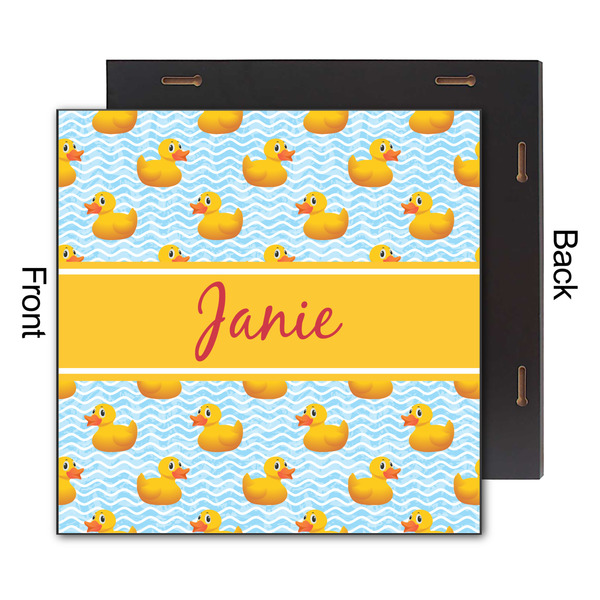 Rubber Duckie 12x12 Wood Print - Front & Back View
