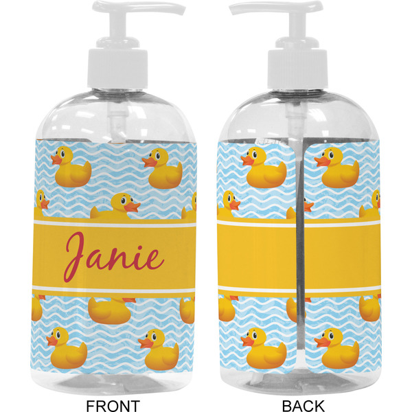 Rubber Duckie 16 oz Plastic Liquid Dispenser- Approval- White