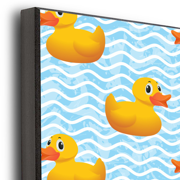 Rubber Duckie 16x20 Wood Print - Closeup