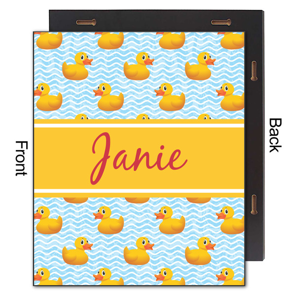 Rubber Duckie 20x24 Wood Print - Front & Back View