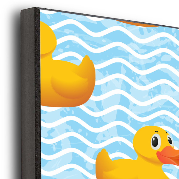 Rubber Duckie 20x30 Wood Print - Closeup