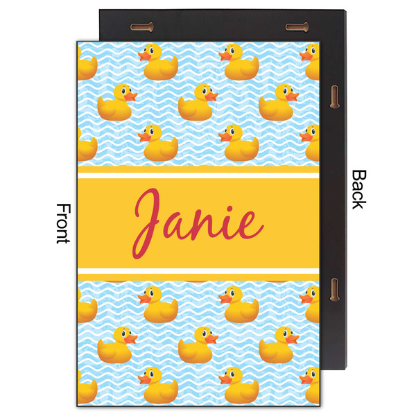 Rubber Duckie 20x30 Wood Print - Front & Back View