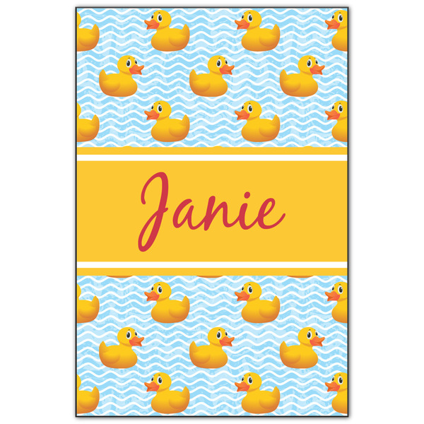 Custom Rubber Duckie Wood Print - 20x30 (Personalized)