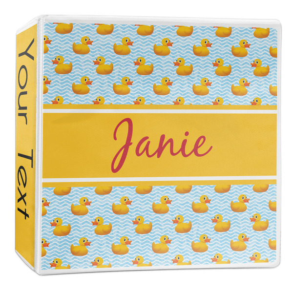 Custom Rubber Duckie 3-Ring Binder - 2 inch (Personalized)