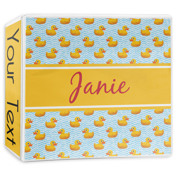 Custom Rubber Duckie 3-Ring Binder - 3 inch (Personalized)