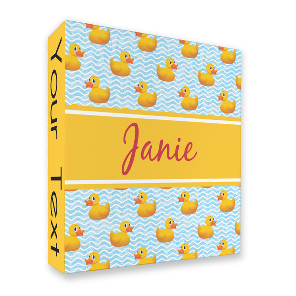 Custom Rubber Duckie 3 Ring Binder - Full Wrap - 2" (Personalized)