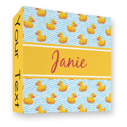 Rubber Duckie 3 Ring Binder - Full Wrap - 3" (Personalized)