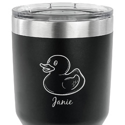 Rubber Duckie 30 oz Stainless Steel Tumbler - Black - Single Sided (Personalized)