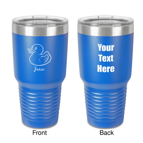 Custom Rubber Duckie 30 oz Stainless Steel Tumbler - Royal Blue - Double-Sided (Personalized)