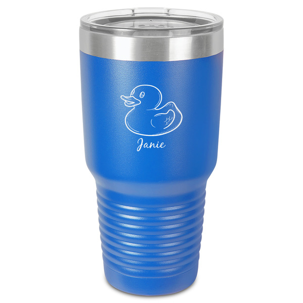 Custom Rubber Duckie 30 oz Stainless Steel Tumbler - Royal Blue - Single-Sided (Personalized)