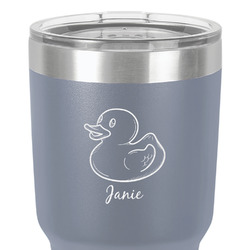 Rubber Duckie 30 oz Stainless Steel Tumbler - Grey - Single-Sided (Personalized)