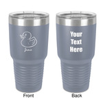 Rubber Duckie 30 oz Stainless Steel Tumbler - Grey - Double-Sided (Personalized)
