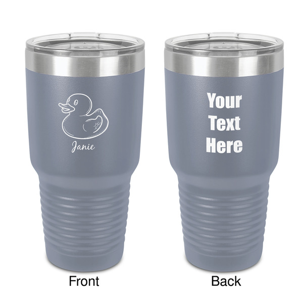 Custom Rubber Duckie 30 oz Stainless Steel Tumbler - Grey - Double-Sided (Personalized)