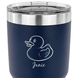 Rubber Duckie 30 oz Stainless Steel Tumbler - Navy - Double Sided (Personalized)