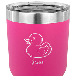 Rubber Duckie 30 oz Stainless Steel Tumbler - Pink - Single Sided (Personalized)