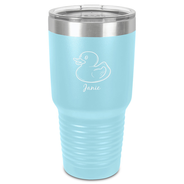 Custom Rubber Duckie 30 oz Stainless Steel Tumbler - Teal - Single-Sided (Personalized)