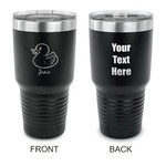 Rubber Duckie 30 oz Stainless Steel Tumbler - Black - Double Sided (Personalized)
