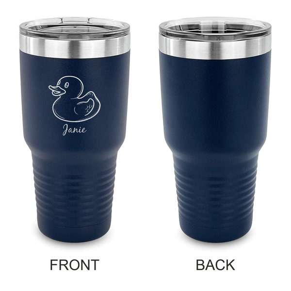 Rubber Duckie 30 oz Stainless Steel Ringneck Tumblers - Navy - Single Sided - APPROVAL